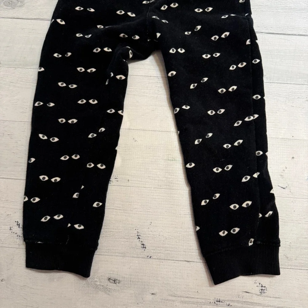 Gymboree kids black‎ holloween joggers with eyes 2T